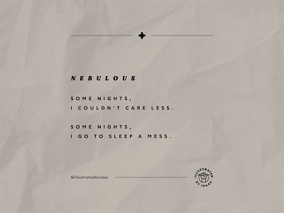 Nebulous • Poem design minimal poem poetry spoken word written word