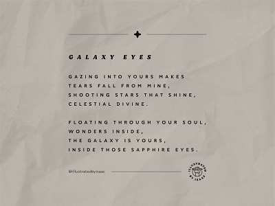 Galaxy Eyes • Poem