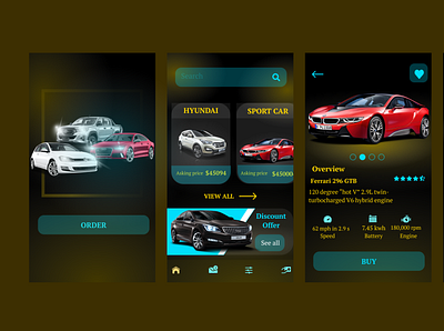 Car dealership App design branding design product designer ui uiux designer ux
