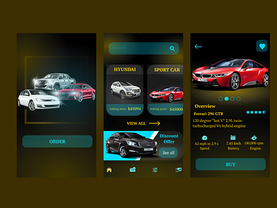 Car dealership App design