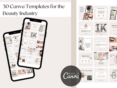 Canva Templates for the Beauty Industry beauty industry canva canva templates design engaging templates social media templates