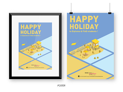 Happy Holiday art design drawnbyweijied festival poster graphic graphic design happy holiday holiday illustration poster poster design prints promotional material vector weijied