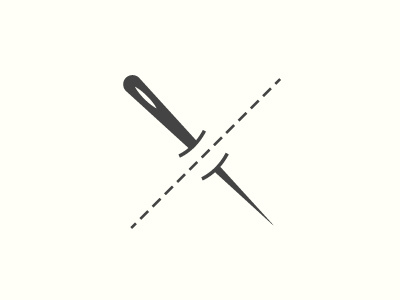 Needle & Thread icon illustration illustrator logo needle sewing