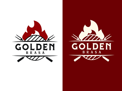 Colors for Golden Brasa branding design icon logo typography