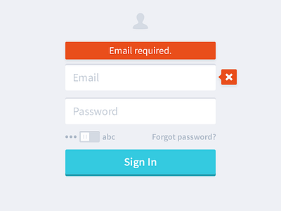 Sign In Flat clean flat flat design flat ui forgot password form log in login minimal password sign in simple