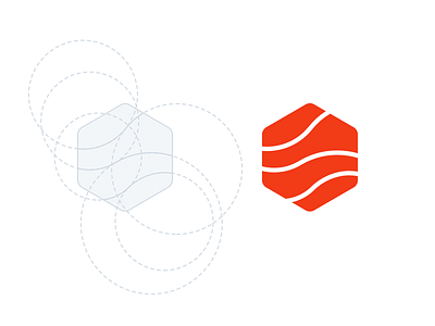 Datamap Logo datamap hexagon logo orange outline