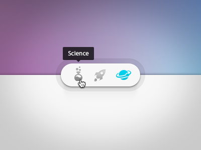 Slider Buttons blur icons planet planet icon rocket rocket icon science slider slider buttons test tube test tube icon