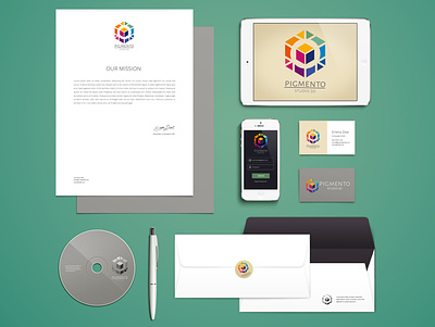 PIGMENTO 3D Studio - Branding Identity branding colombia design graphic design logo vector