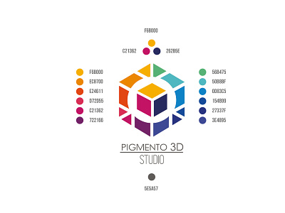 PIGMENTO 3D Studio - Color Palette branding colombia graphic design logo vector
