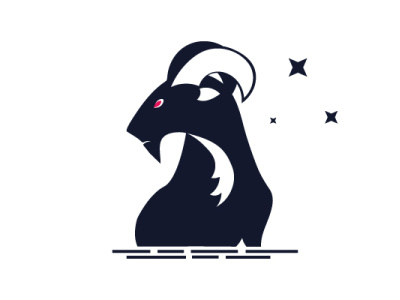 night goat bath branding design goat illustration lake logo moon nature night proud sky stars strong