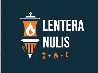 Lentera Nulis Logo design graphic design logo