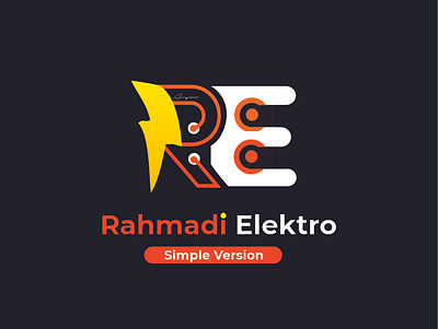 Rahmadi Elektro branding design logo