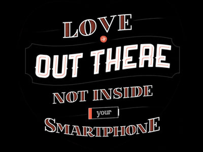 Love is Out There composition lettering type