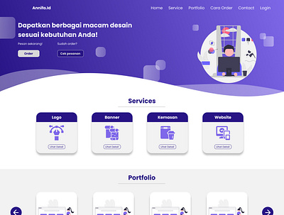 Landing Page Design - Annifa.id landingpage ui uiux design ux web design website