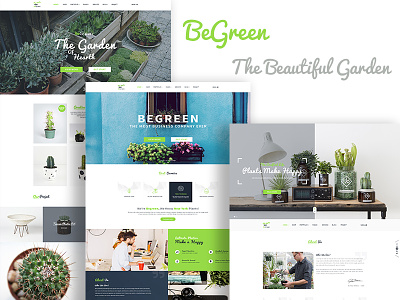 BeGreen - Multipurpose Planter PSD Template green planting tree shop web design wordpress template