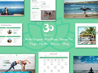 BeHealth - Multi-Concepts Yoga WordPress Theme graphic design health center multi concepts theme wordpress theme yoga center