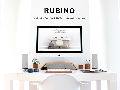Rubino - Minimal & Creative PSD Template minimal design psd template web design