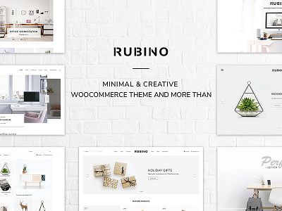 Rubino - Minimal & Creative WooCommerce Theme creative design minimal design web design woocommerce theme wordpress theme