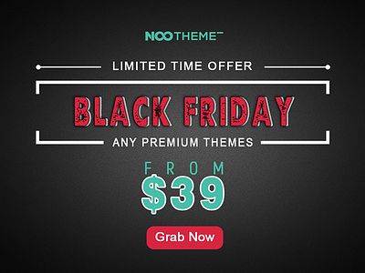 NooTheme Black Friday Deal Starts Now! black friday black friday sale web design wordpress themenootheme sale