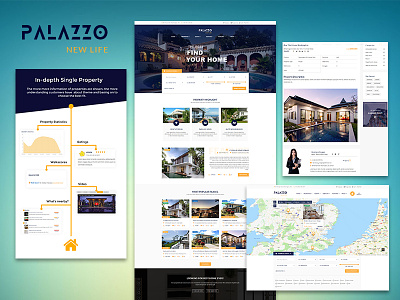 Palazzo - Functional Real Estate WordPress Theme agency listings agents listings properties listing real estate real estate theme web design wordpress themes