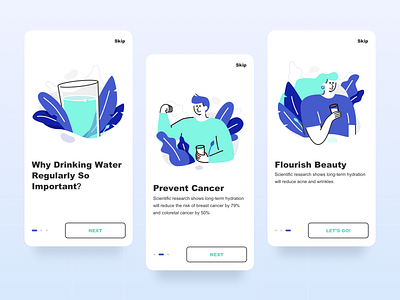 Health App app health illustration plant water