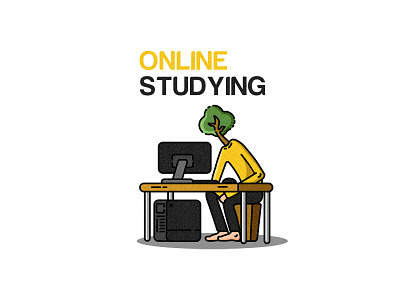 Online Studying graphic design illustration