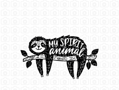 My Spirit Animal Sloth Svg Funny Quote Sloth Lover Svg Png Dxf cameo cricut decal design dxf graphic design heat transfer illustration png silhouette svg vinyl