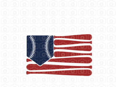 American Flag Baseball Svg Softball July 4th Baseball Bat USA cameo cricut decal design dxf graphic design heat transfer illustration png printable silhouette svg vinyl