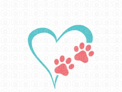 Heart Paw Svg Mama Paw Heart Svg Dog paw Dog Lover Svg Png Dxf cameo cricut decal design dxf graphic design heat transfer illustration png printable silhouette svg vinyl