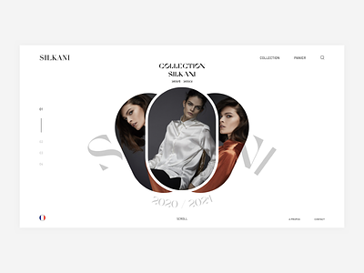 SILKANI redesign - Home art direction clean design desktop fashion interfaces ui ux website