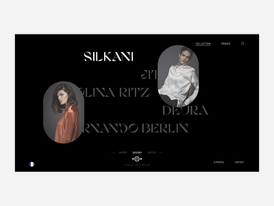 Silkani - Menu art direction clean design desktop fashion interfaces ui ux website