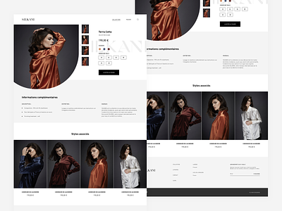 SILKANI - Product Page art direction clean design desktop fashion interfaces product product page ui ux website