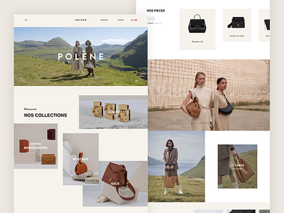 Polène Redesign concept branding design desktop fashion leather ui ux website