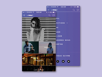 So Uniq app art direction ui ux