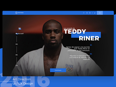 Teddy Riner Landing Page art direction judo redesign sport teddy riner ui ux