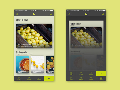 Lemon fresh app design material mobile