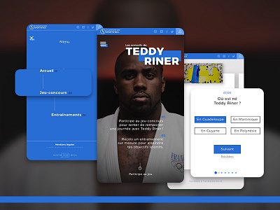 Teddy Riner Landing Page art direction interfaces judo mobile redesign responsive sport teddy riner ui ux