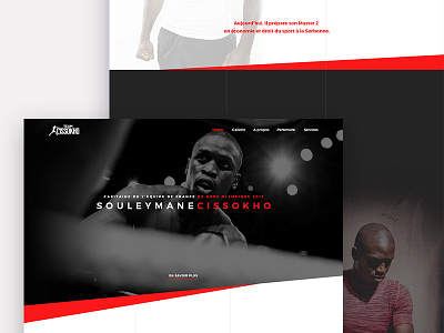 Cissokho home page boxe design desktop direction artistique graphisme interface sport uiux website