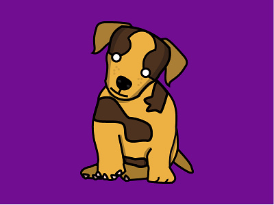Little Illustrations - Little Puppy animal chien cute dog illustration pet