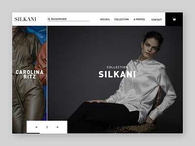 Silkani home page direction artistique fashion mode ui ux website