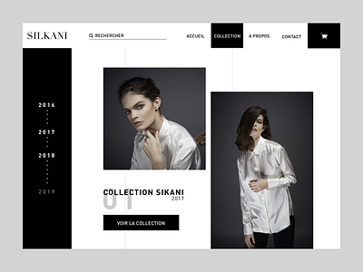 Silkani collection direction artistique fashion mode ui ux website