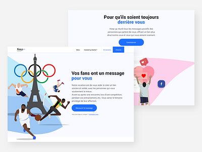 Keep Up - Home page artistique direction illustration sport ui ux website