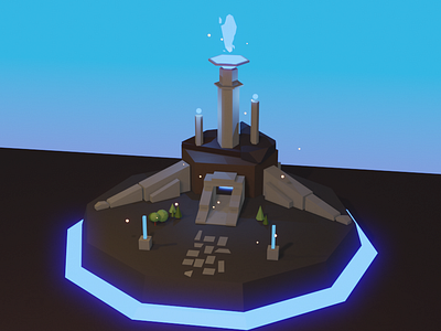 Special tower 2 3d art direction blender game game assets illustration lights low lowpoly poly shadow