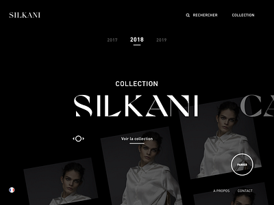 SILKANI redesign - Collection art direction design desktop ecommerce fashion interaction model sketch ui ux website