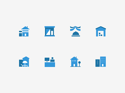 Monochrome - Property type icons