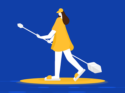 Paddling adobe illustration design illustration ilustration