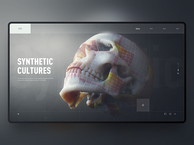 Website Design dark landing page skull ui web web design