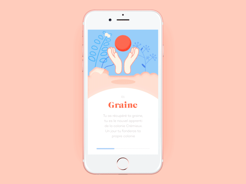 Symbiosis Project animation character illustration interaction interface iphone loop nature onboarding ui ux walkcycle
