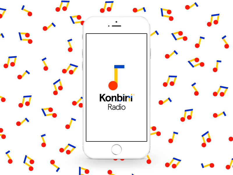 Konbini Radio animation konbini logo motion music radio