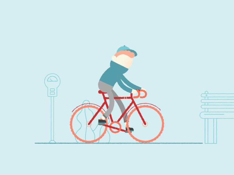 Redhead Cycling animation bike biker character cycling illustration nature redhead rubberhose run cycle walk cycle
